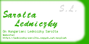 sarolta ledniczky business card